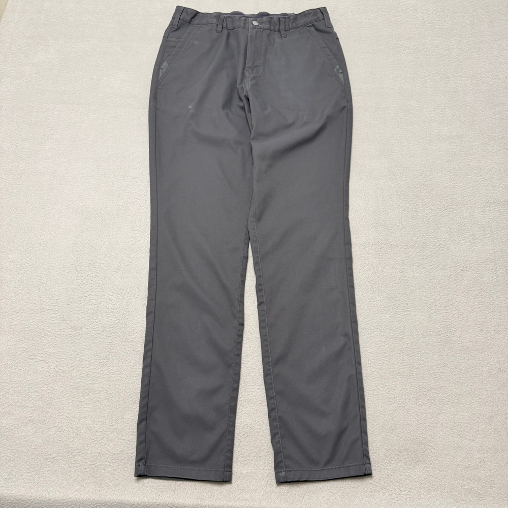 Jack Archer Pants Mens 31x32 Gray Polyester Straight Leg Casual Chino Trousers *